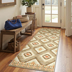 BESTSWEETIE Area Rug 5x7 Rug Machine Washable Non-Slip Low Pile Print Pattern Western Rug for Living Room Bedroom Entryway Tribal Series -Black