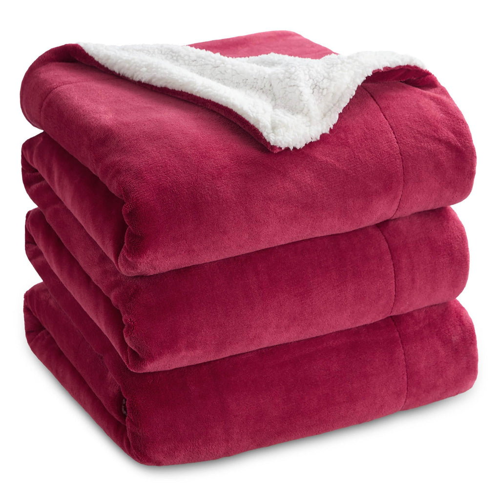 Bedsure GentleSoft Sherpa Fleece Queen Blankets for Bed, Non-Heated, Thick and Warm Throw for Women and Men, Soft Fuzzy Plush Queen Blanket for Winter, Grey, 90x90 Inches