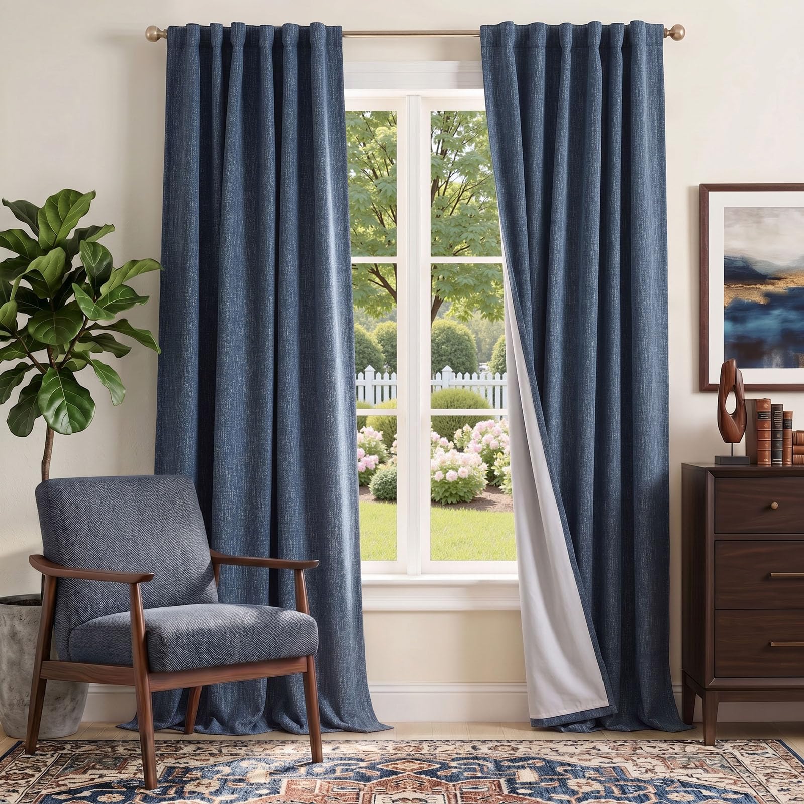 jinchan Taupe Printed Curtains Modern Jacquard Curtains with Herringbone Geometric Zigzag Pattern Room Darkening Drapes for Living Room Bedroom Grommet Top Window Treatments 63 Inch Length 2 Panels