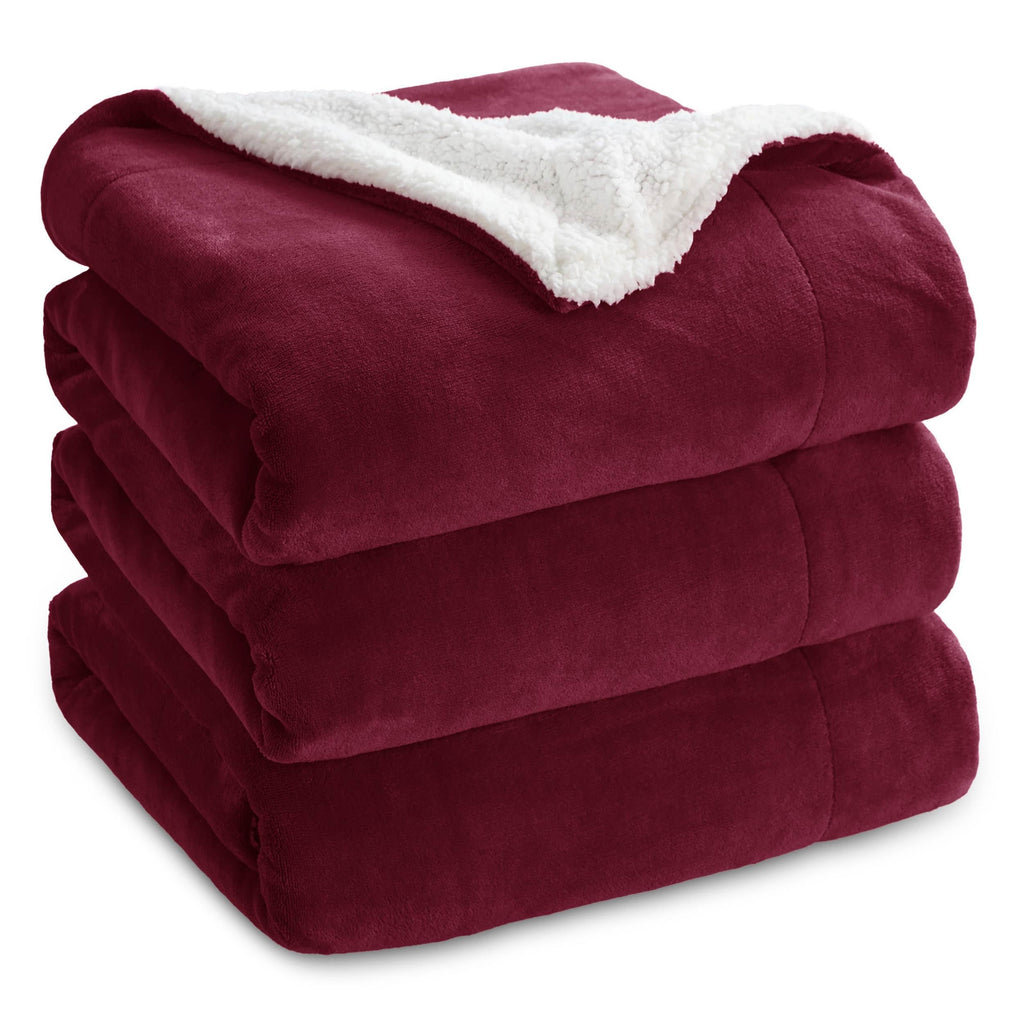 Bedsure GentleSoft Sherpa Fleece Queen Blankets for Bed, Non-Heated, Thick and Warm Throw for Women and Men, Soft Fuzzy Plush Queen Blanket for Winter, Grey, 90x90 Inches