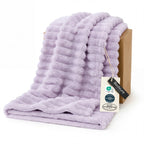 Bedsure GentleSoft Blankets Queen Size for Bed - Cozy Soft Sofa Couch Cover Blankets for Women, Cute Large Bedding Fleece Throws for Girls, Off White, 90x90 Inches