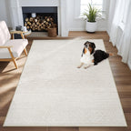 Area Rug Living Room Rugs 8x10 - Large Soft Boho Geometric Rug, Non-Slip Foldable Washable Rugs Non Shedding Morden Indoor Floor Carpet for Living Room Bedroom Office Dining Room(Brown Green,8'x10')