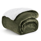 Bedsure GentleSoft Sherpa Fleece Queen Blankets for Bed, Non-Heated, Thick and Warm Throw for Women and Men, Soft Fuzzy Plush Queen Blanket for Winter, Grey, 90x90 Inches