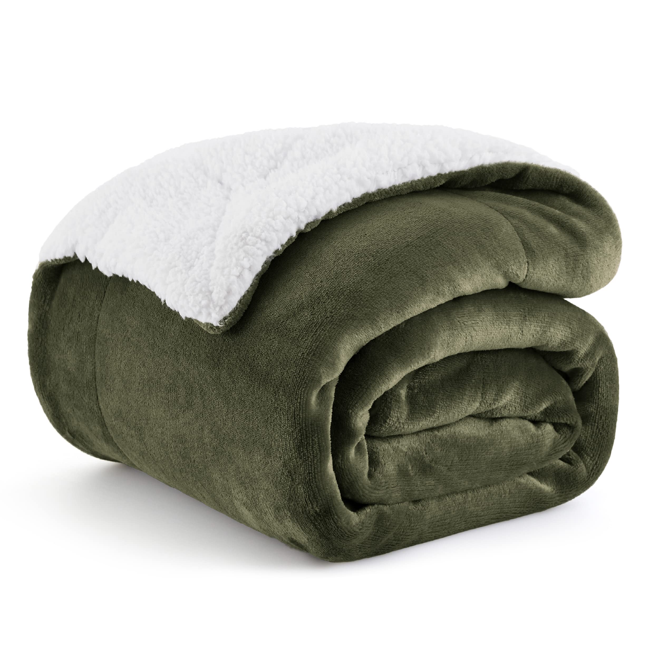 Bedsure GentleSoft Sherpa Fleece Queen Blankets for Bed, Non-Heated, Thick and Warm Throw for Women and Men, Soft Fuzzy Plush Queen Blanket for Winter, Grey, 90x90 Inches
