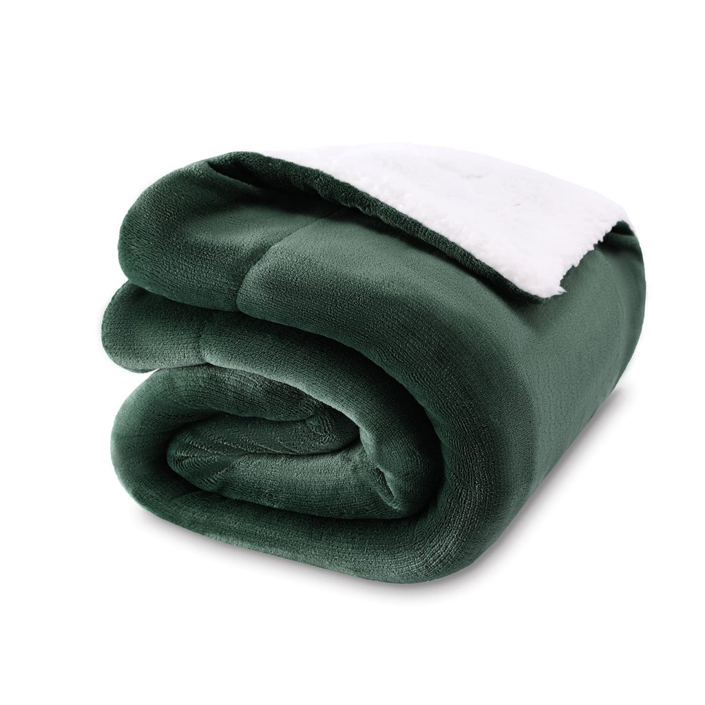 NANPIPER Sherpa Blanket Twin Thick Warm Blankets for Winter Bed Super Soft Fuzzy Flannel Fleece/Wool Like Reversible Velvet Plush Fabric(Light Grey Twin Size 60"x80")
