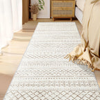 Area Rug Living Room Rugs 8x10 - Large Soft Boho Geometric Rug, Non-Slip Foldable Washable Rugs Non Shedding Morden Indoor Floor Carpet for Living Room Bedroom Office Dining Room(Brown Green,8'x10')