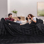 COOVA Oversized King Fleece Blanket 120x120 inches, Soft Cozy Warm Giant Extra Large 10'x10' Blanket for Bed, Sofa, Couch,Travel, Camping, California Huge Flannel Big Throw Blanket, Dark Grey