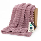 Bedsure GentleSoft Fleece Bed Blankets Full Size - Cozy Soft Blankets for Women, Cute Small Throws for Girls, Beige, 84x90 Inches