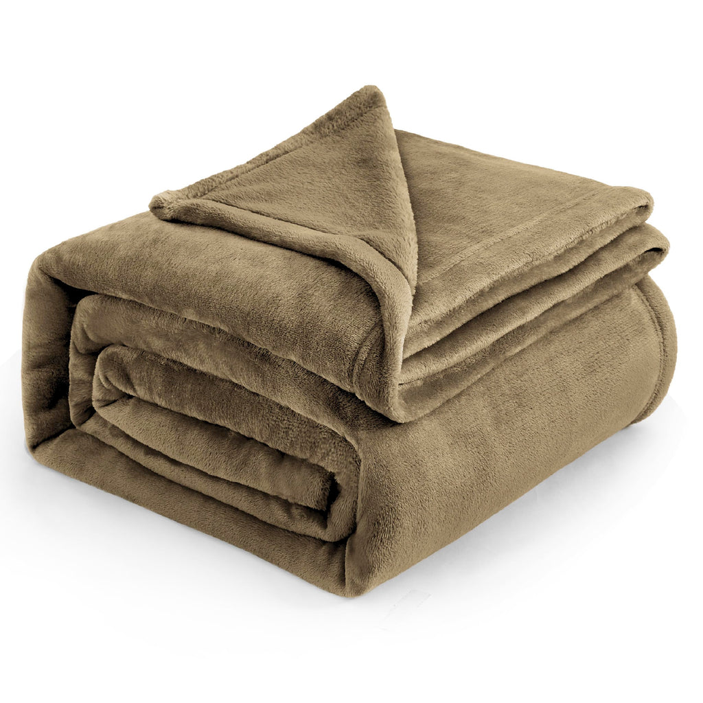 Bedsure GentleSoft Fleece Blanket Twin Size Cream - 300GSM Lightweight Plush Fuzzy Cozy Soft Warm Blanket for Bed, Sofa, Couch, Travel, Camping, 60x80 inches