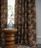 vctops Vintage Floral Oil Painting Curtains with Tassels Set of 2 Panels Rod Pocket Thermal Insulated Room Darkening Window Curtains/Drapes for Bedroom Living Room (Coffee,59"x94")