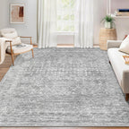Area Rug Living Room Rugs 8x10 - Large Soft Boho Geometric Rug, Non-Slip Foldable Washable Rugs Non Shedding Morden Indoor Floor Carpet for Living Room Bedroom Office Dining Room(Brown Green,8'x10')