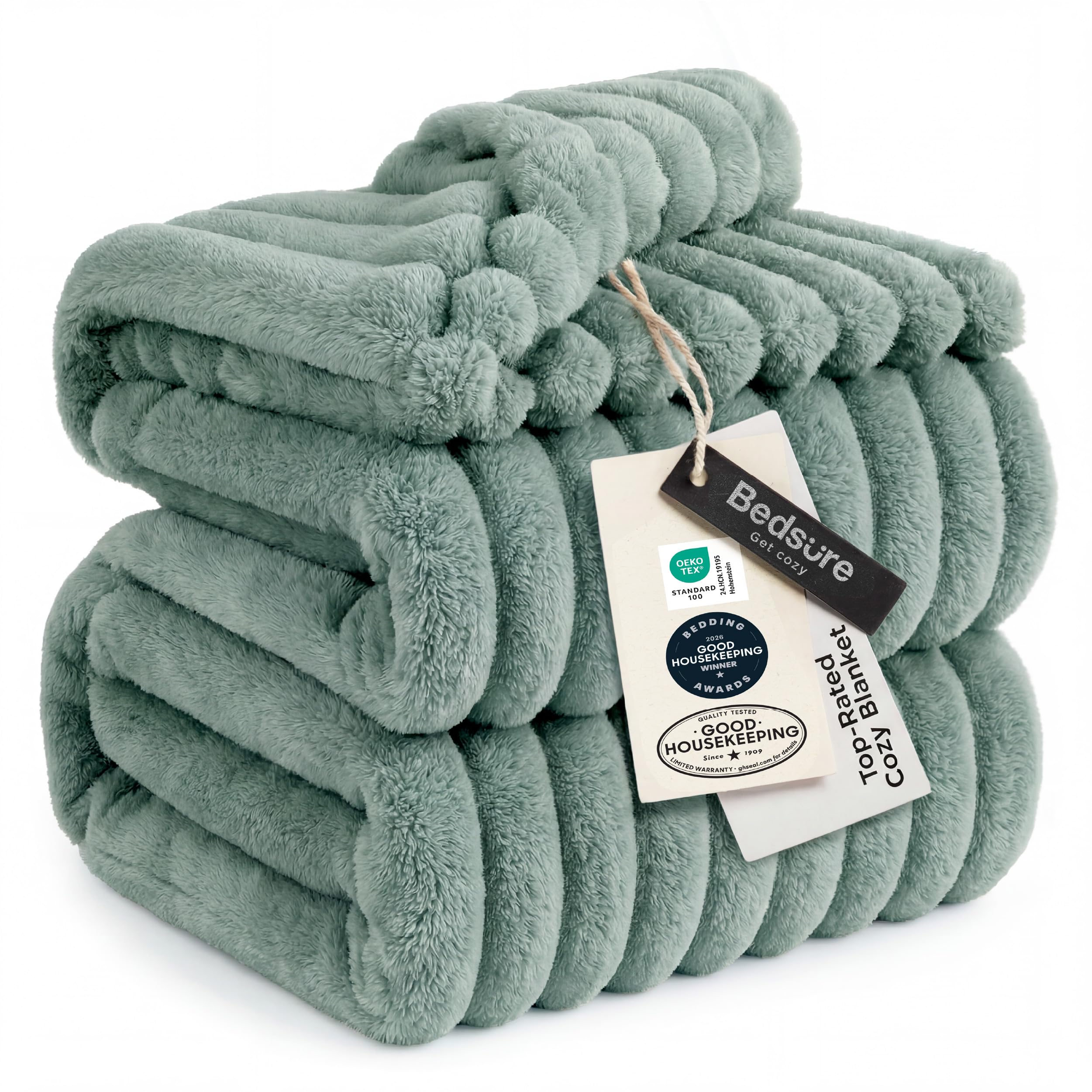 Bedsure GentleSoft Fleece Bed Blankets Full Size - Cozy Soft Blankets for Women, Cute Small Throws for Girls, Beige, 84x90 Inches