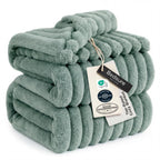 Bedsure GentleSoft Blankets Queen Size for Bed - Cozy Soft Sofa Couch Cover Blankets for Women, Cute Large Bedding Fleece Throws for Girls, Off White, 90x90 Inches