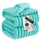 Bedsure GentleSoft Blankets Queen Size for Bed - Cozy Soft Sofa Couch Cover Blankets for Women, Cute Large Bedding Fleece Throws for Girls, Off White, 90x90 Inches