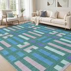 cotiled 5x7 Area Rug Living Room: Washable Boho Rugs with Non Slip Backing Large Soft Indoor Stain Resistant Carpet for Bedroom Farmhouse Dining Room Lightweight Home Decor L Brown/Cream