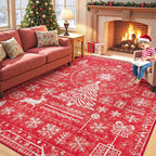 Area Rug Living Room Rugs 8x10 - Large Soft Boho Geometric Rug, Non-Slip Foldable Washable Rugs Non Shedding Morden Indoor Floor Carpet for Living Room Bedroom Office Dining Room(Brown Green,8'x10')