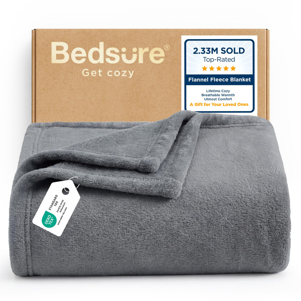 Bedsure GentleSoft Fleece Blanket Twin Size Cream - 300GSM Lightweight Plush Fuzzy Cozy Soft Warm Blanket for Bed, Sofa, Couch, Travel, Camping, 60x80 inches
