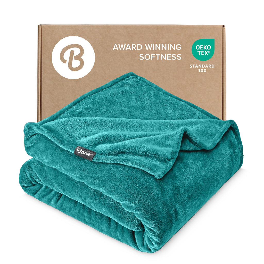 Bare Home Fleece Blanket - King Size - Ultra-Soft Lightweight for Bed, Sofa, and Couch - Luxury Microplush - Cozy Warm Blanket (King, Grey)