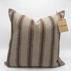 Linen Throw Pillow Covers Stripe Pillow Cover 18x18 inch Spring Decorative Pillow Covers for Living Room, Bedroom