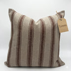 Linen Throw Pillow Covers Stripe Pillow Cover 18x18 inch Spring Decorative Pillow Covers for Living Room, Bedroom