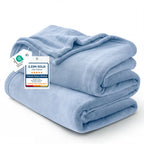 Bedsure Grey Queen Size GentleSoft Fleece Blanket 90×90 Inch, Anti-Static Cozy Microfiber Throw Blanket Gift for Men