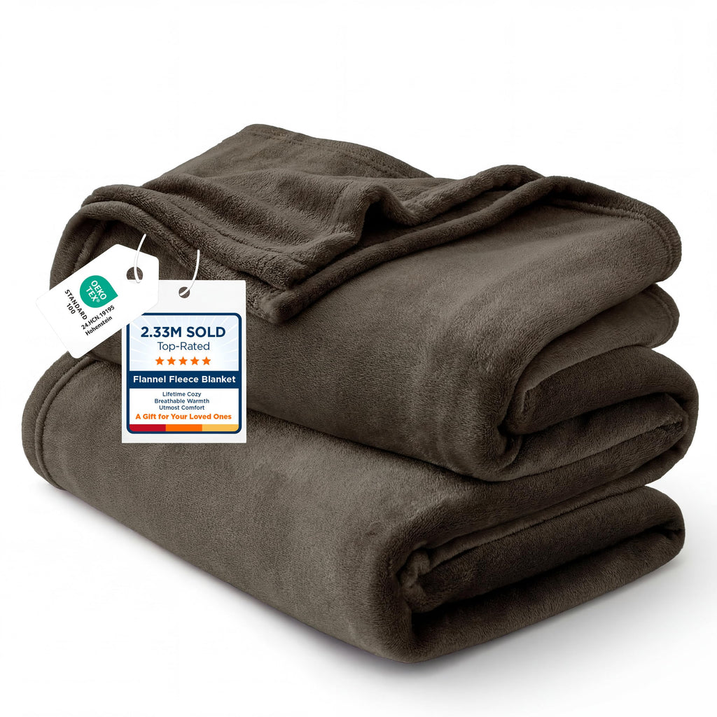 Bedsure Grey Queen Size GentleSoft Fleece Blanket 90×90 Inch, Anti-Static Cozy Microfiber Throw Blanket Gift for Men