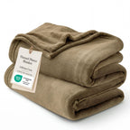 Bedsure Grey Queen Size GentleSoft Fleece Blanket 90×90 Inch, Anti-Static Cozy Microfiber Throw Blanket Gift for Men