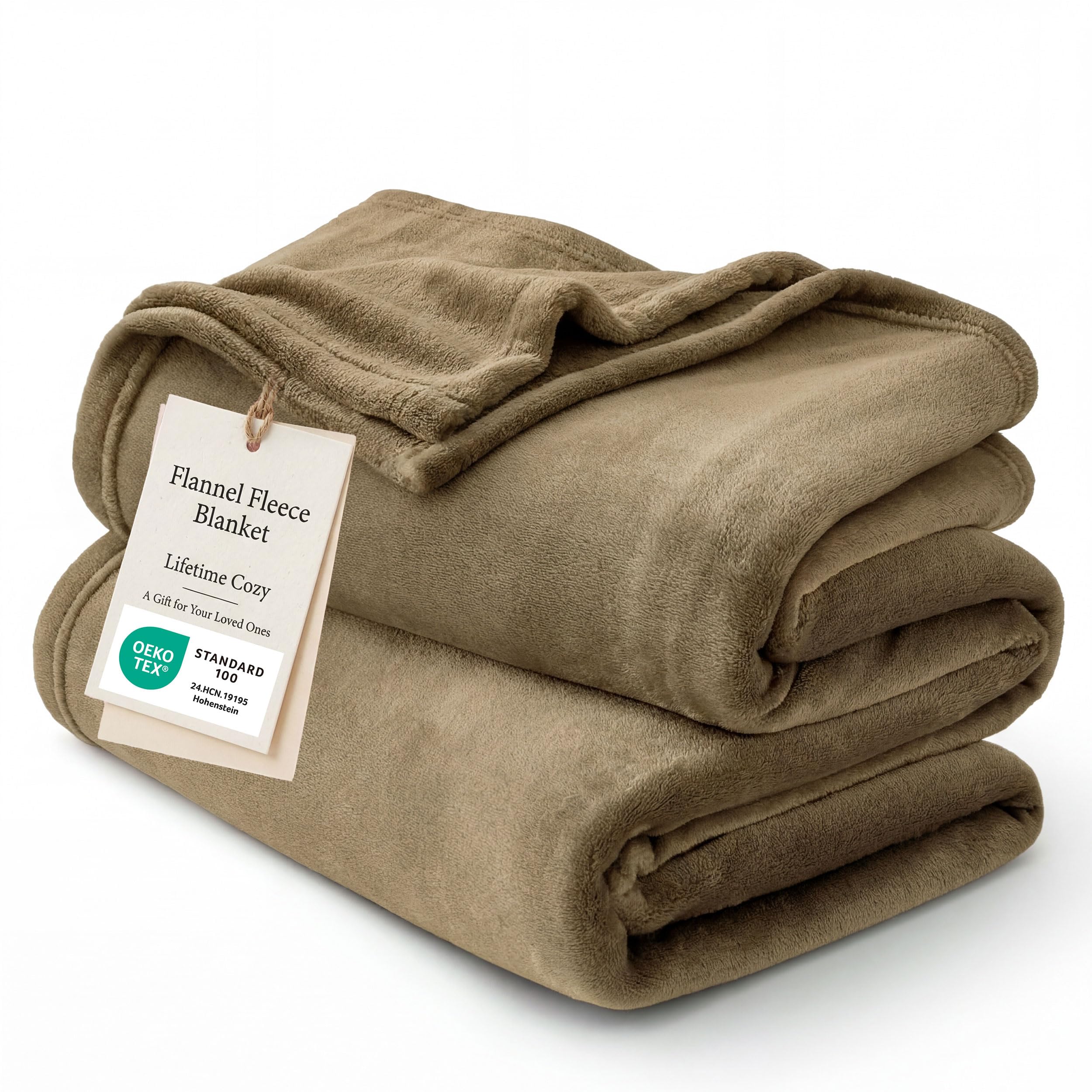 Bedsure Grey Queen Size GentleSoft Fleece Blanket 90×90 Inch, Anti-Static Cozy Microfiber Throw Blanket Gift for Men