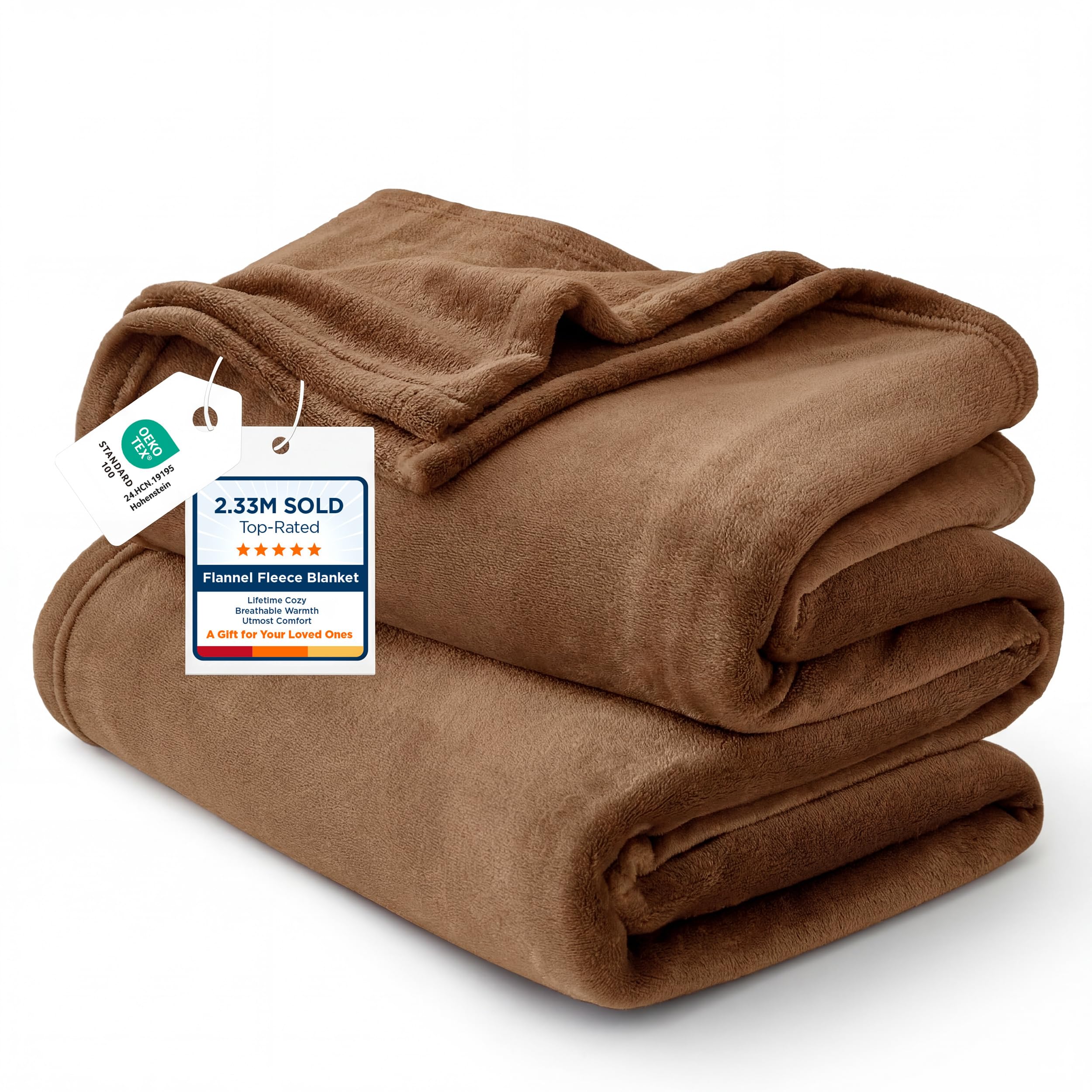 Bedsure GentleSoft Fleece Blanket Twin Size Cream - 300GSM Lightweight Plush Fuzzy Cozy Soft Warm Blanket for Bed, Sofa, Couch, Travel, Camping, 60x80 inches