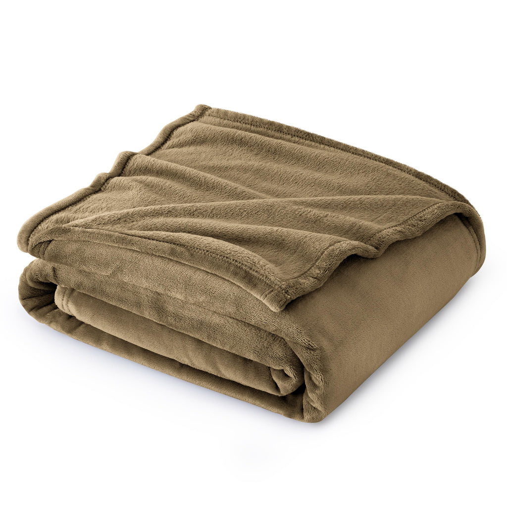 Bedsure GentleSoft Fleece Blanket Twin Size Cream - 300GSM Lightweight Plush Fuzzy Cozy Soft Warm Blanket for Bed, Sofa, Couch, Travel, Camping, 60x80 inches