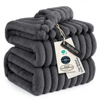 Bedsure GentleSoft Blankets Queen Size for Bed - Cozy Soft Sofa Couch Cover Blankets for Women, Cute Large Bedding Fleece Throws for Girls, Off White, 90x90 Inches