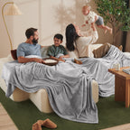 Bare Home Fleece Blanket - King Size - Ultra-Soft Lightweight for Bed, Sofa, and Couch - Luxury Microplush - Cozy Warm Blanket (King, Grey)