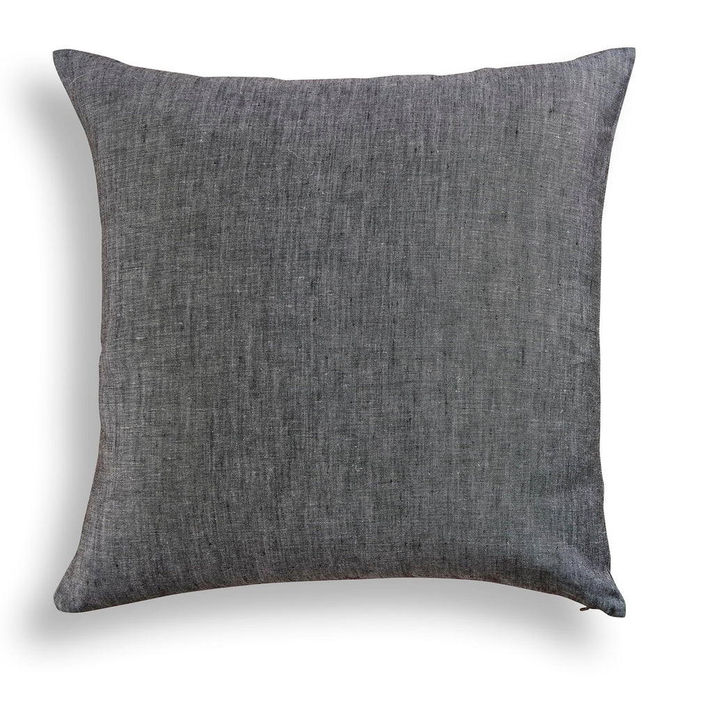 20×20 Inch Natural White Stripe 100% Linen Throw Pillow Cover with Invisible Zipper for Sofa Bed