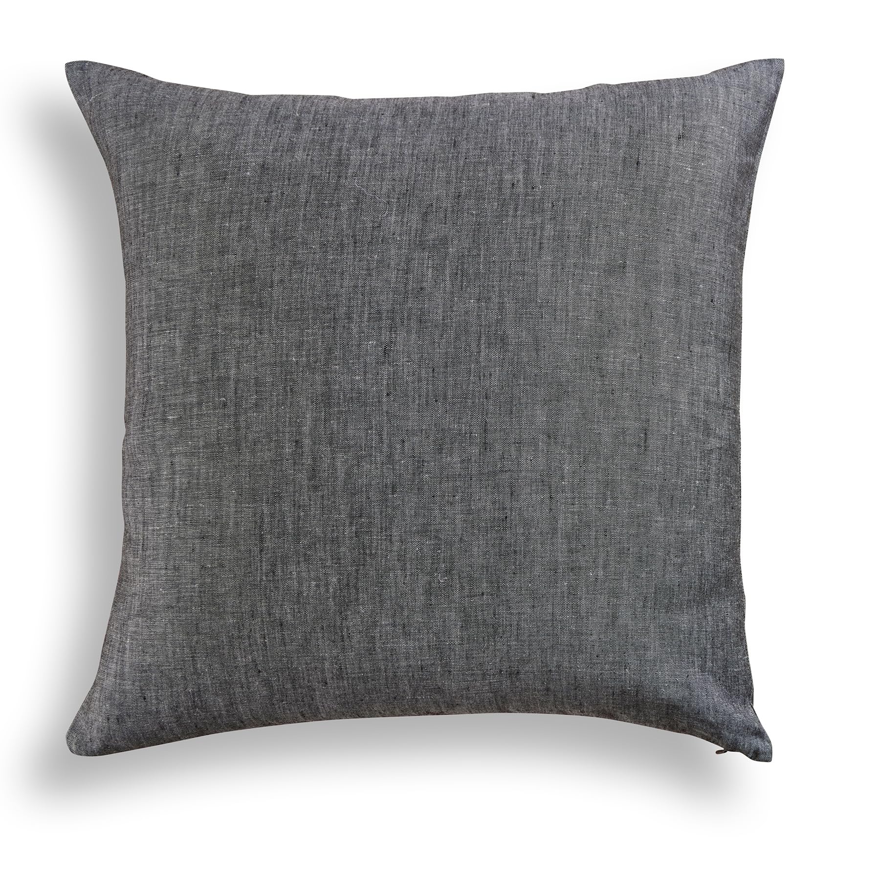 20×20 Inch Natural White Stripe 100% Linen Throw Pillow Cover with Invisible Zipper for Sofa Bed