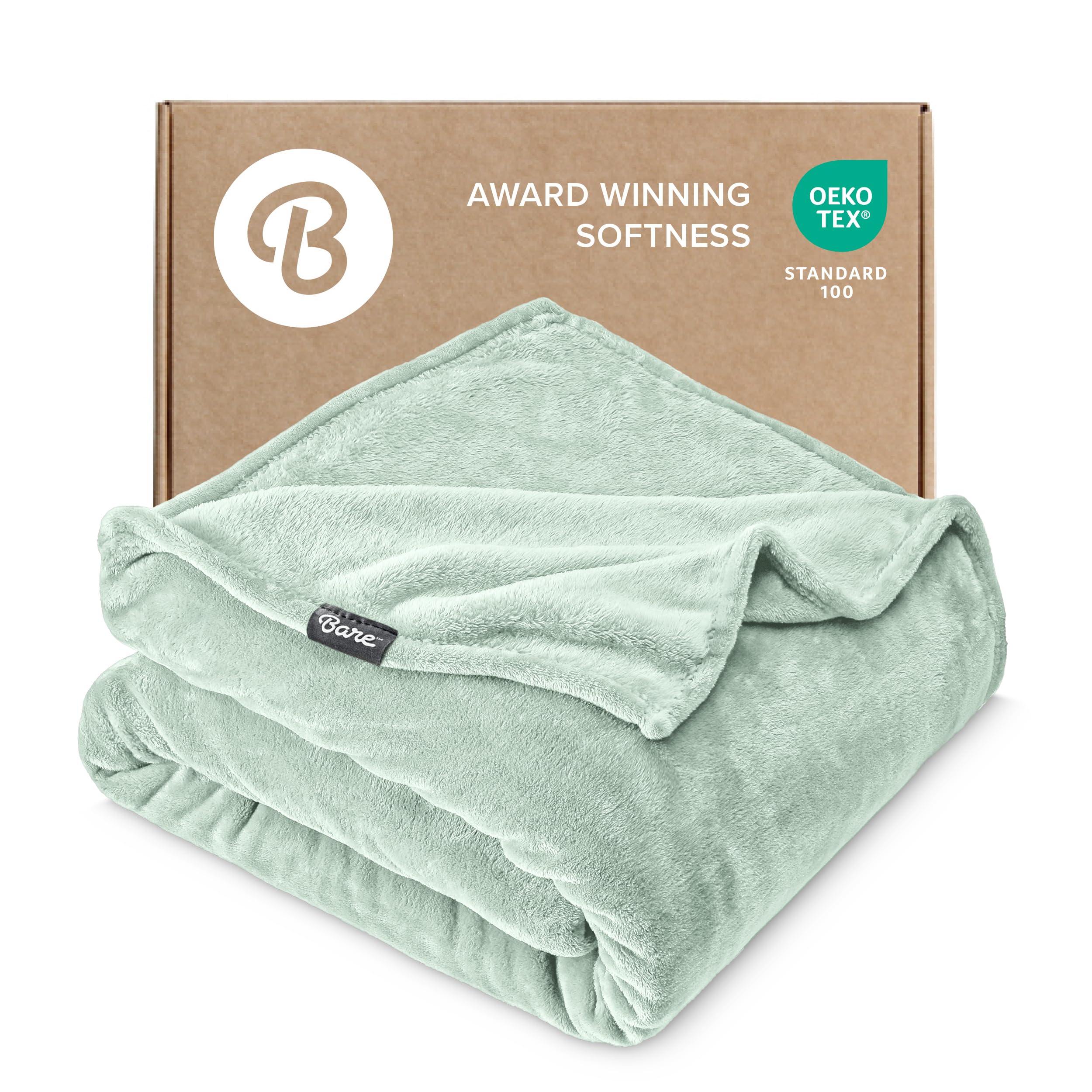 Bare Home Fleece Blanket - King Size - Ultra-Soft Lightweight for Bed, Sofa, and Couch - Luxury Microplush - Cozy Warm Blanket (King, Grey)