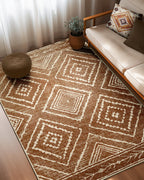 BESTSWEETIE Area Rug 5x7 Rug Machine Washable Non-Slip Low Pile Print Pattern Western Rug for Living Room Bedroom Entryway Tribal Series -Black