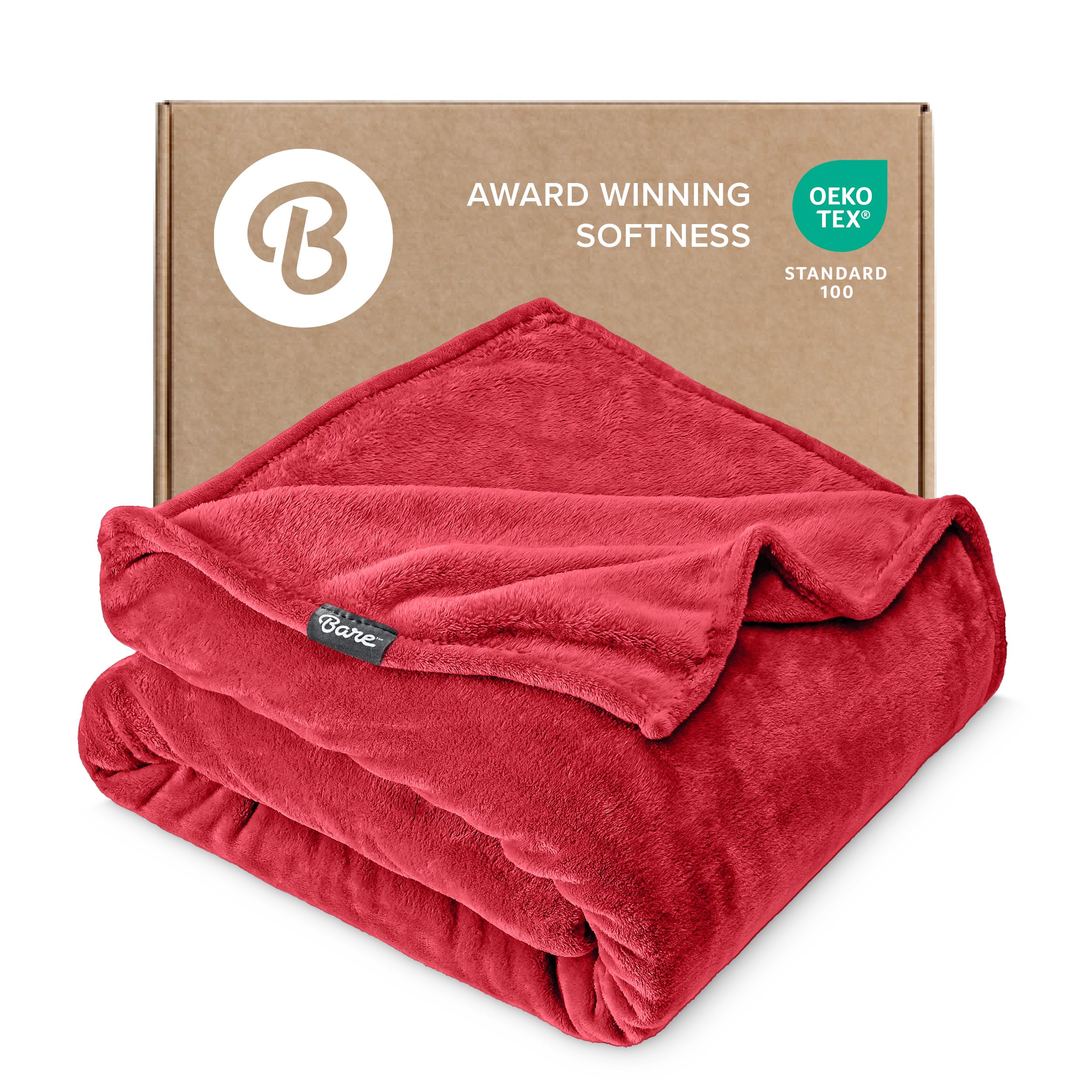 Bare Home Fleece Blanket - King Size - Ultra-Soft Lightweight for Bed, Sofa, and Couch - Luxury Microplush - Cozy Warm Blanket (King, Grey)
