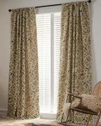 vctops Vintage Floral Oil Painting Curtains with Tassels Set of 2 Panels Rod Pocket Thermal Insulated Room Darkening Window Curtains/Drapes for Bedroom Living Room (Coffee,59"x94")